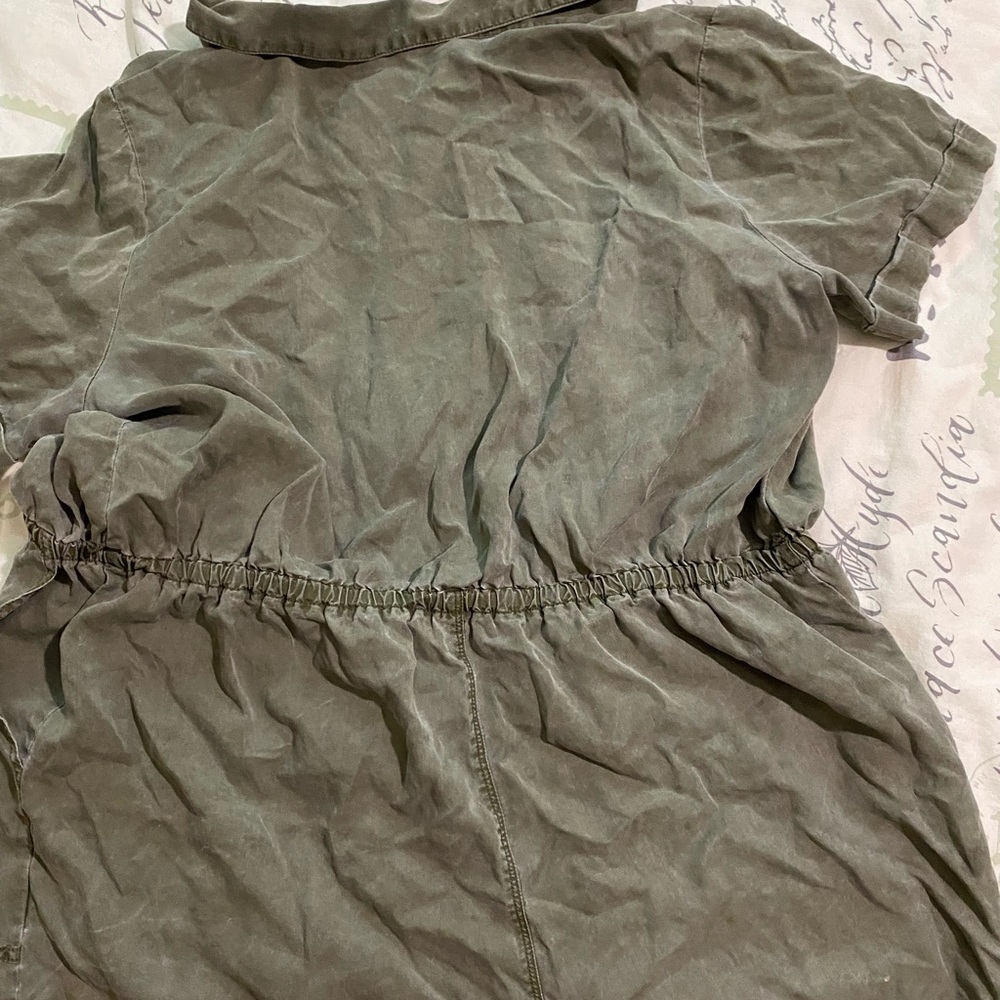 Utility Romper in Olive